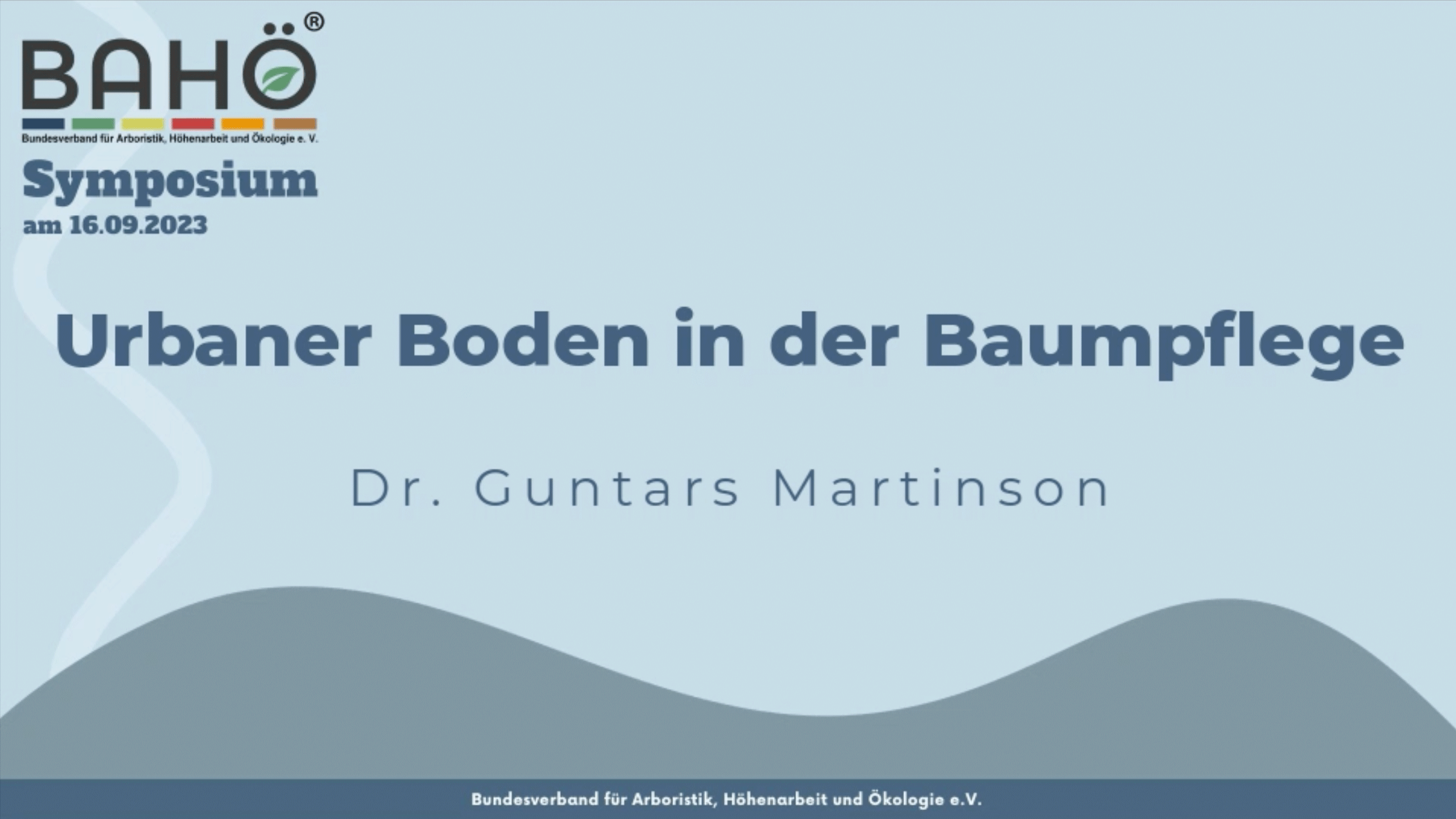 Dr. Guntars Martinson - Urbaner Boden in der Baumpflege