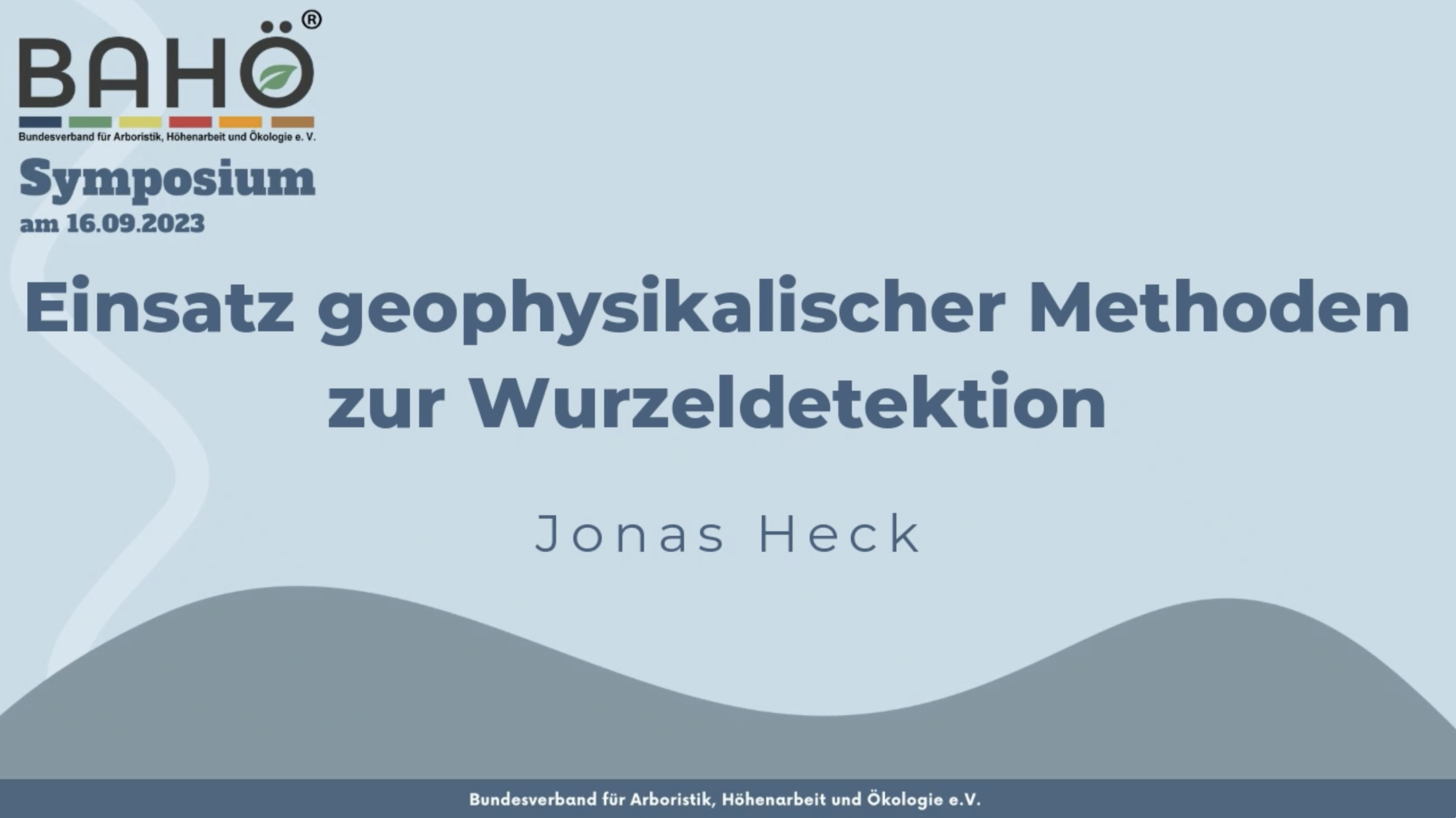 Jonas Heck - Einsatz geophysikalischer Methoden zur Wurzeldetektion
